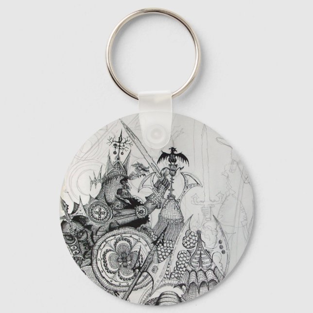 Chaveiro GUERRAS GÓTICAS,Cavaleiros Bárbaros,Fantasia (Frente)