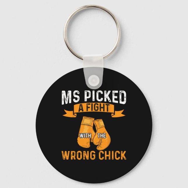 Chaveiro Guerreira escolheu um alerta para combater esclero (Frente)