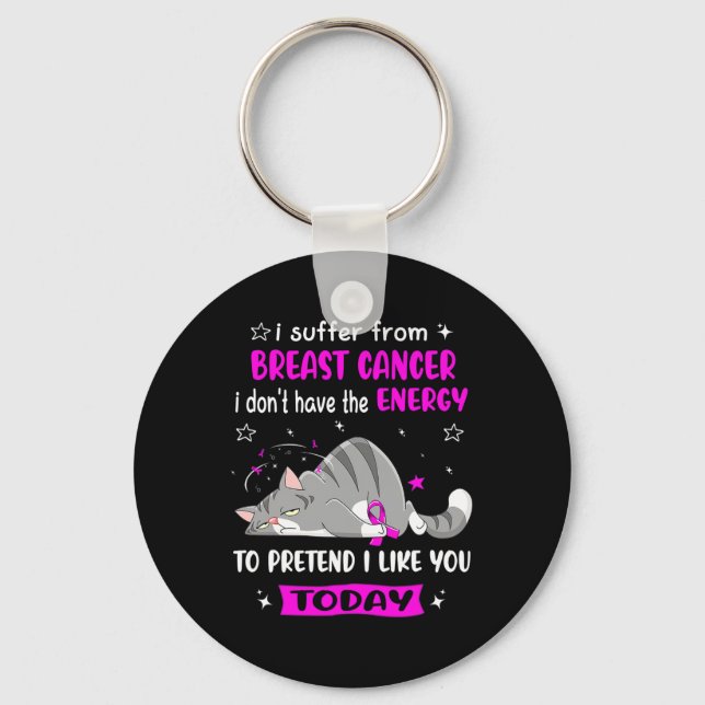 Chaveiro Guerreiro do Cancer da Mama Que Eu Sofro De Cancer (Frente)