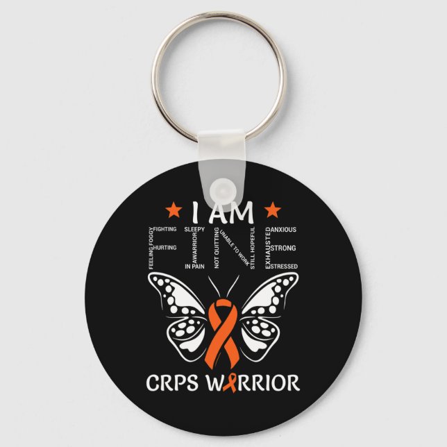 Chaveiro Guerreiro Do Crps Sou Bela Borboleta Laranja Rsd (Frente)