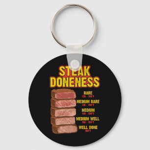 Chaveiro Guia de Tabela de Grau de Cozimento de Bife Bbq Ca