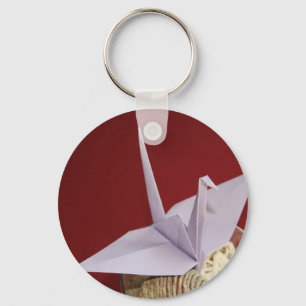 Chaveiro guindaste elegante do origami