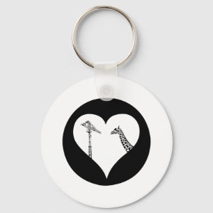 Chaveiro Guindastes do amor dos girafas