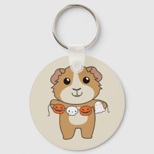 Chaveiro Guiné Pig Feliz Halloween Pumpkin Costume Keychai