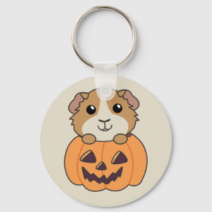 Chaveiro Guiné Pumpkin Doce Animais Feliz Halloween K