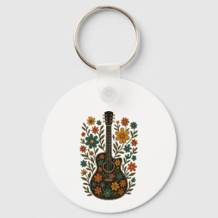 Chaveiro Guitar & Bloom Designs