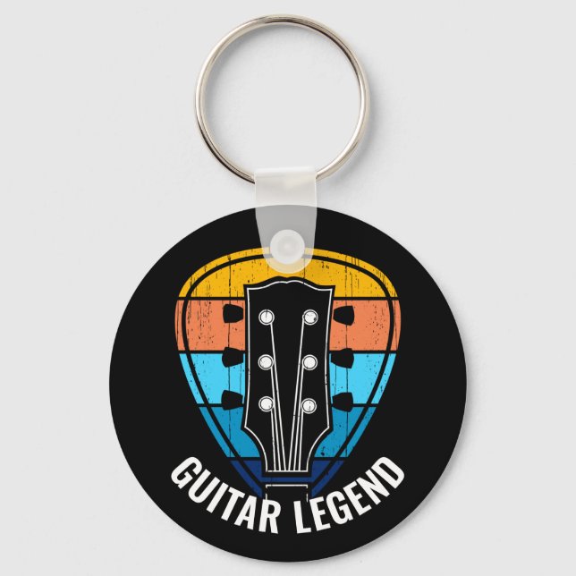 Chaveiro 'Guitar Legend' Guitar in Vintage Sunset Pick (Frente)