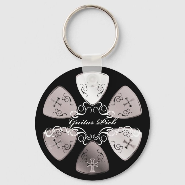 Chaveiro Guitar Pick Round-W (Frente)