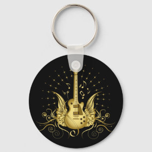 Chaveiro Guitarra voada ouro