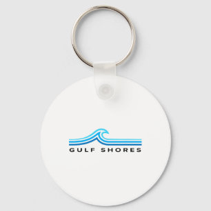Chaveiro Gulf Shores Alama Lembrança Ondas Vintage Homens M