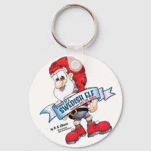 Chaveiro Gus o Tomte com uma bandeira, & Boot HISTÓRIAS de 