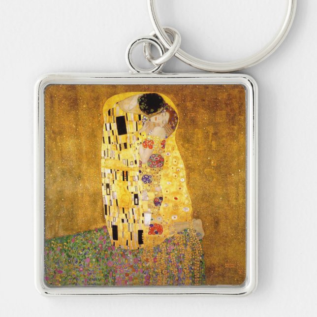 Chaveiro Gustav Klimt A Pintura Clássica Beija (Frente)