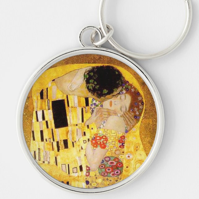Chaveiro Gustav Klimt A Pintura Clássica Beija (Frente)