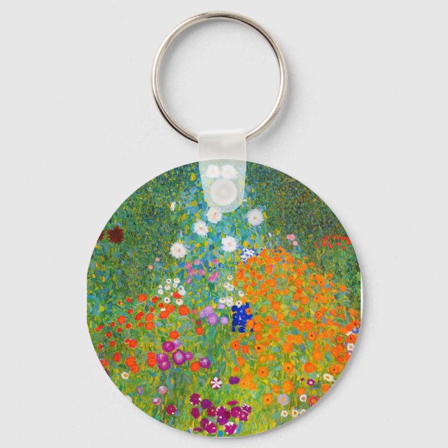Chaveiro Gustav Klimt Bauerngarten Fllower Garden Fine Art (Frente)