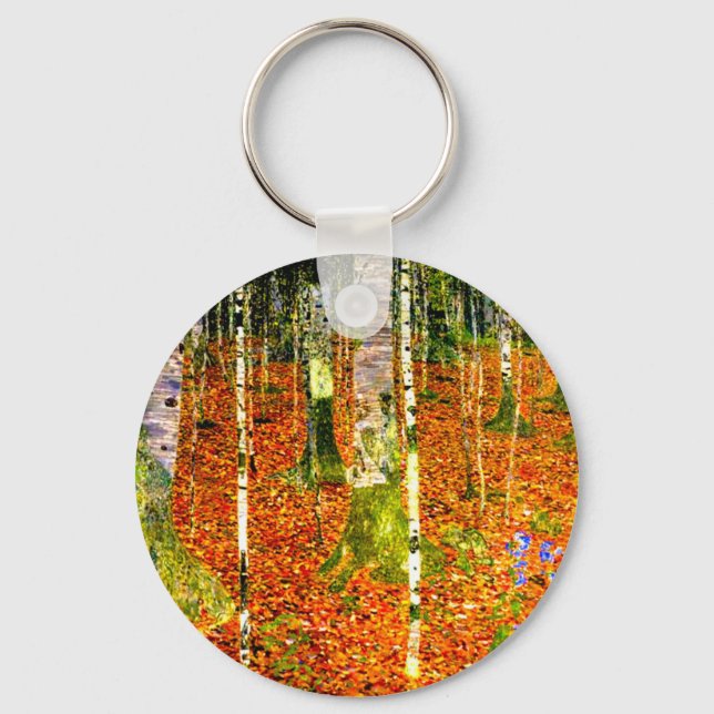 Chaveiro Gustav Klimt Birch Trees (Frente)