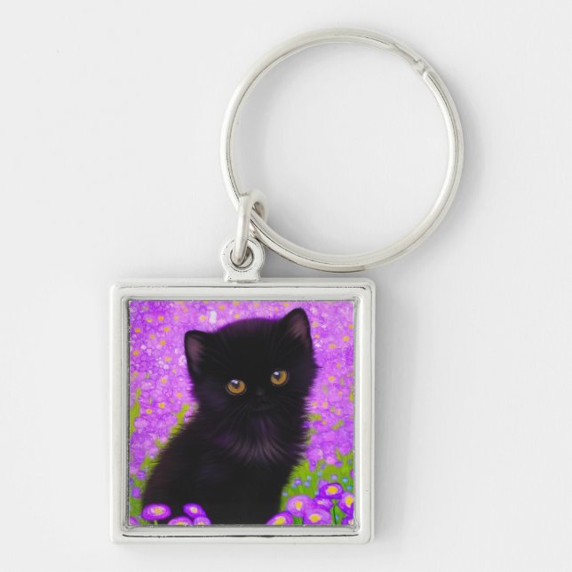Chaveiro Gustav Klimt Cat (Frente)