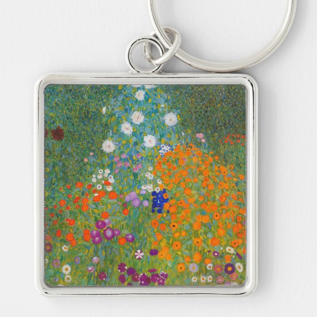Chaveiro Gustav Klimt - Jardim Flor (Frente)
