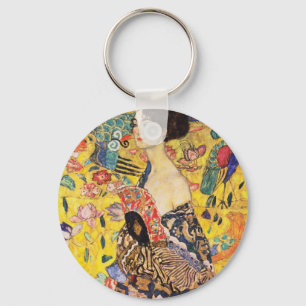 Chaveiro Gustav Klimt Lady com ventilador
