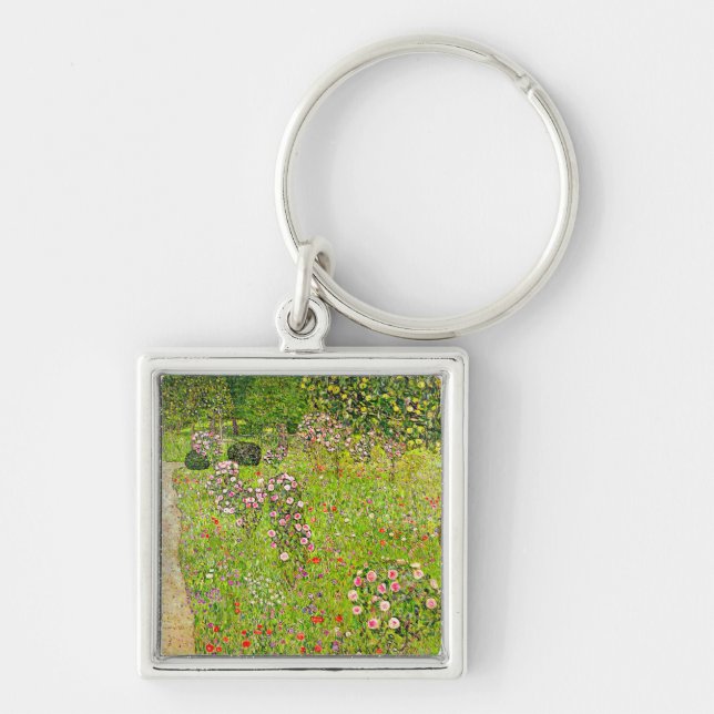 Chaveiro Gustav Klimt Orchard com Rosas (Frente)