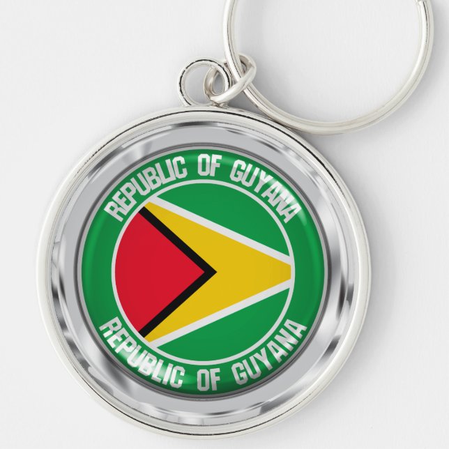 Chaveiro Guyana Round Emblem (Frente)