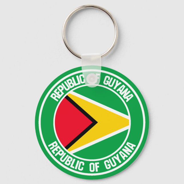 Chaveiro Guyana Round Emblem (Frente)