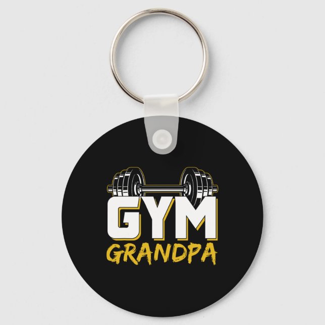 Chaveiro Gym Grandpa Workout Training Fitness Weightlifting (Frente)
