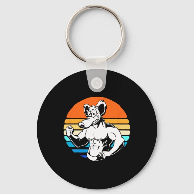 Chaveiro Gym Lover Retro Gym Rat (Frente)