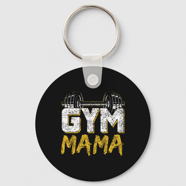 Chaveiro Gym Mama Treinando Workout Malhação Pesando Mo (Frente)