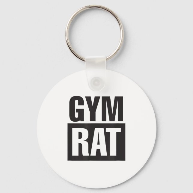 Chaveiro Gym Rat - Workout - Hustle - Fitness - Motivation  (Frente)