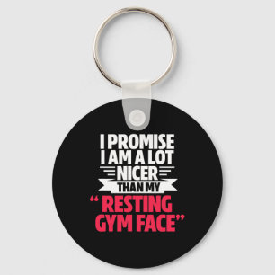 Chaveiro Gym Workout Bodybuilding Engraçado Meu Rosto De Co