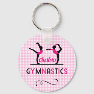 Chaveiro Gymnast Figures Cute Pink Personalizado