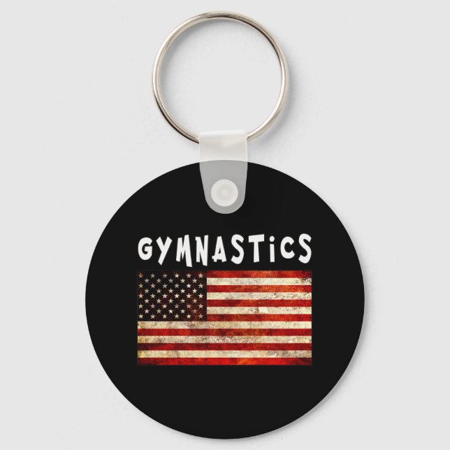 Chaveiro Gymnastics Grunge American Flag (Frente)