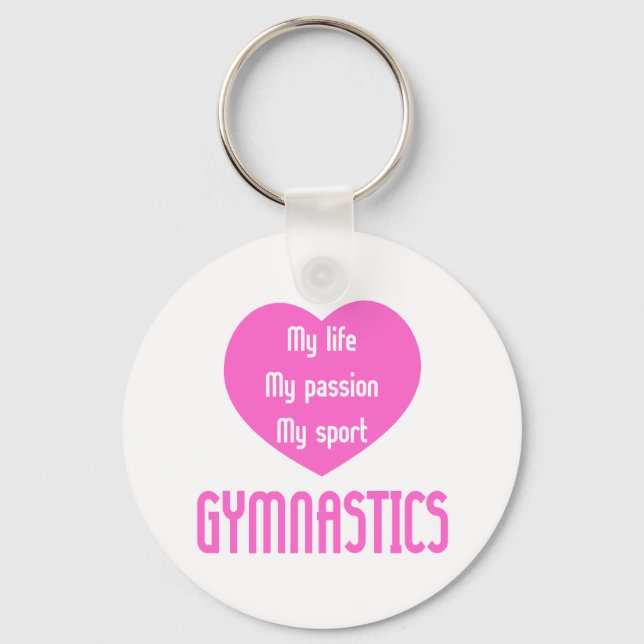 Chaveiro Gymnastics Life Passion Sport (Frente)