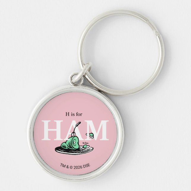 Chaveiro "H é para HAM" | Design de Alfabeto (Frente)