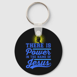 Chaveiro Há Poder em nome de Jesus em preto