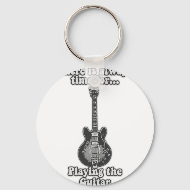 Chaveiro Há sempre tempo para tocar violão. B&W (Frente)