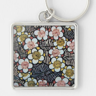 CHAVEIRO HAIKU/ PRETO BRANCO ROSA AMARELO FLORES DE PRIMAVE