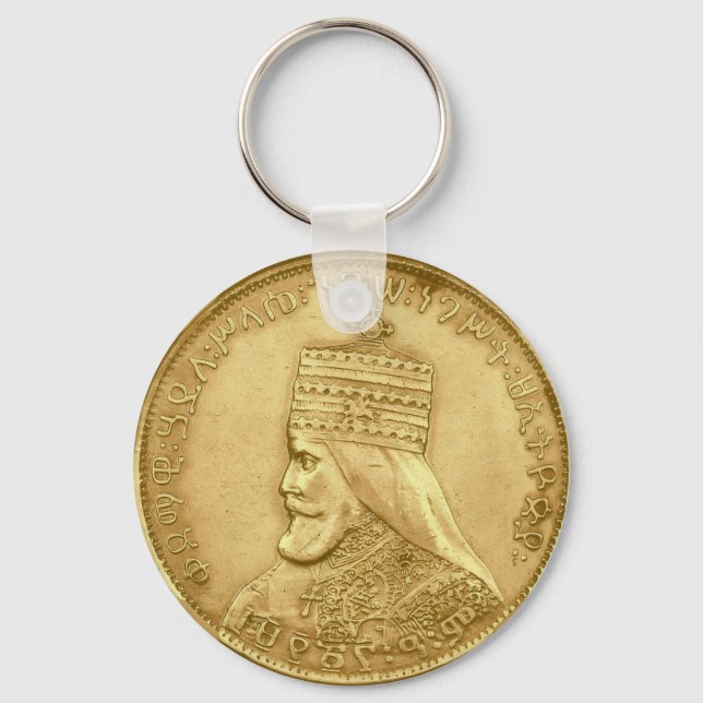 Chaveiro Haile Selassie Jah Rastafari Reggae Rasta Roots  (Frente)