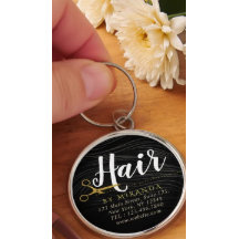 Hair Salon Hairstylist Tesoura Dourada Preta Moder