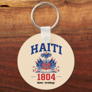 Chaveiro Haiti 1804 Gráfico de Bandeira Vintage Patriótica