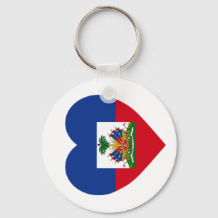 Chaveiro Haiti Flag Heart
