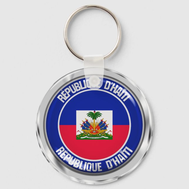 Chaveiro Haiti Round Emblem (Frente)