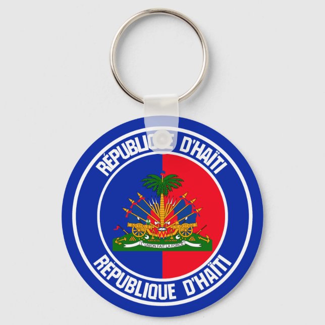 Chaveiro Haiti Round Emblem (Frente)