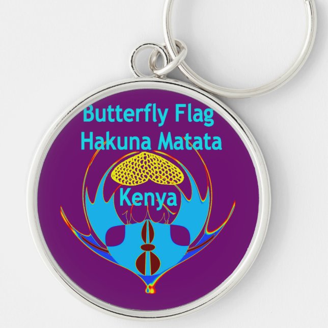 Chaveiro "Hakuna Matata Kenya" Impressão Artística de Borbo (Frente)