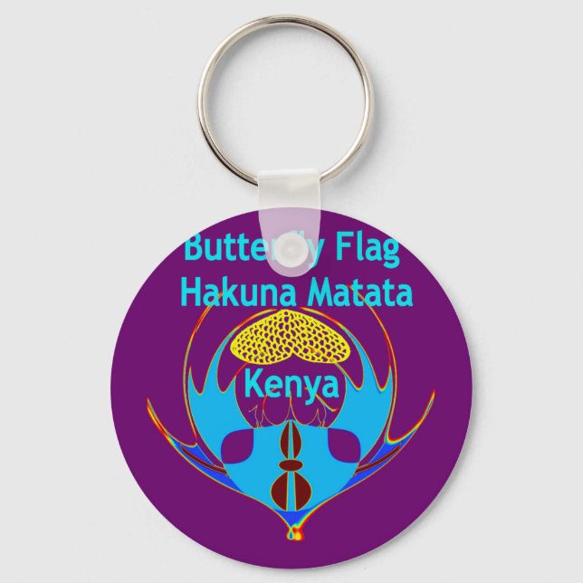Chaveiro "Hakuna Matata Kenya" Impressão/Gráfico de Arte po (Frente)