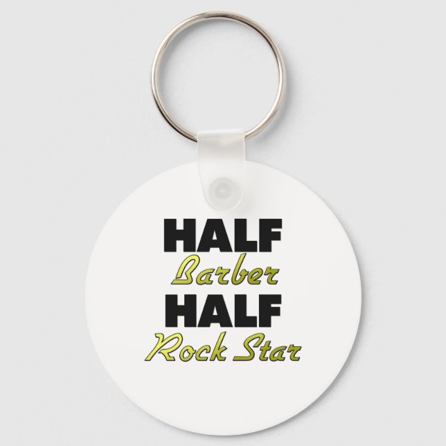 Chaveiro Half Barber Half Rock Star (Frente)