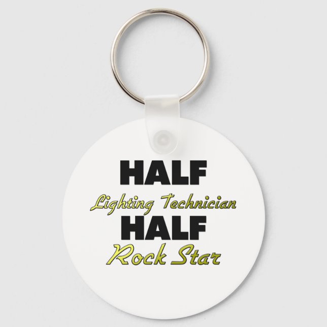 Chaveiro Half Lighting Technician Half Rock Star (Frente)