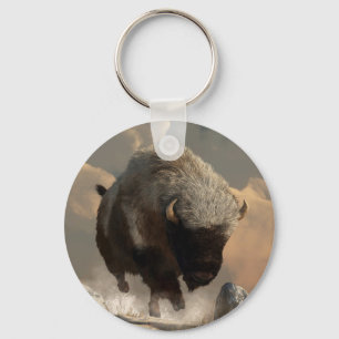 Chaveiro Half White Bison