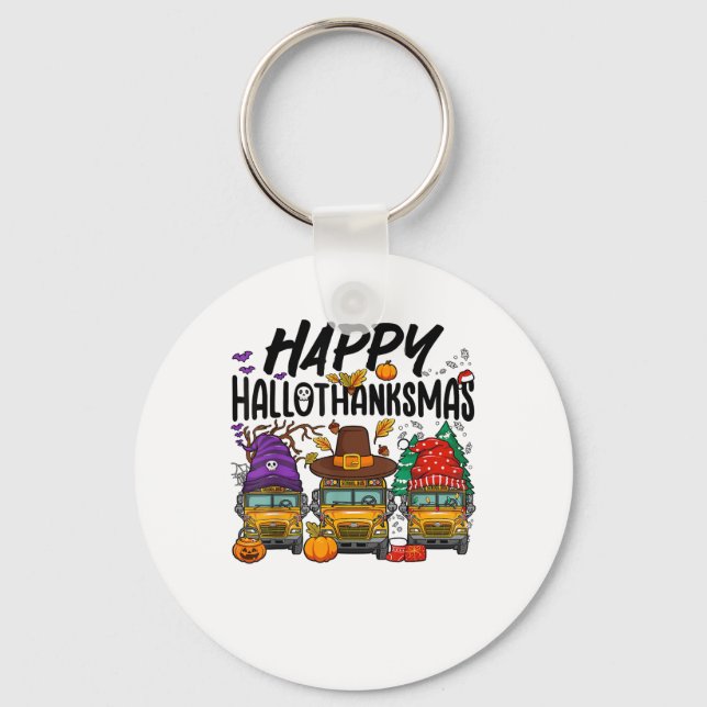 Chaveiro HalloObrigadoMas Halloween Ação de Graças Sc (Frente)