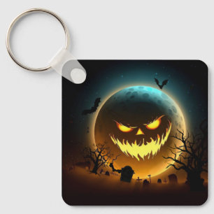 Chaveiro Halloween/abóbora/lua/outono